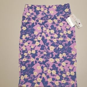 PinkishPurple Floral Skirt LuLaRoe Cassie Skirt